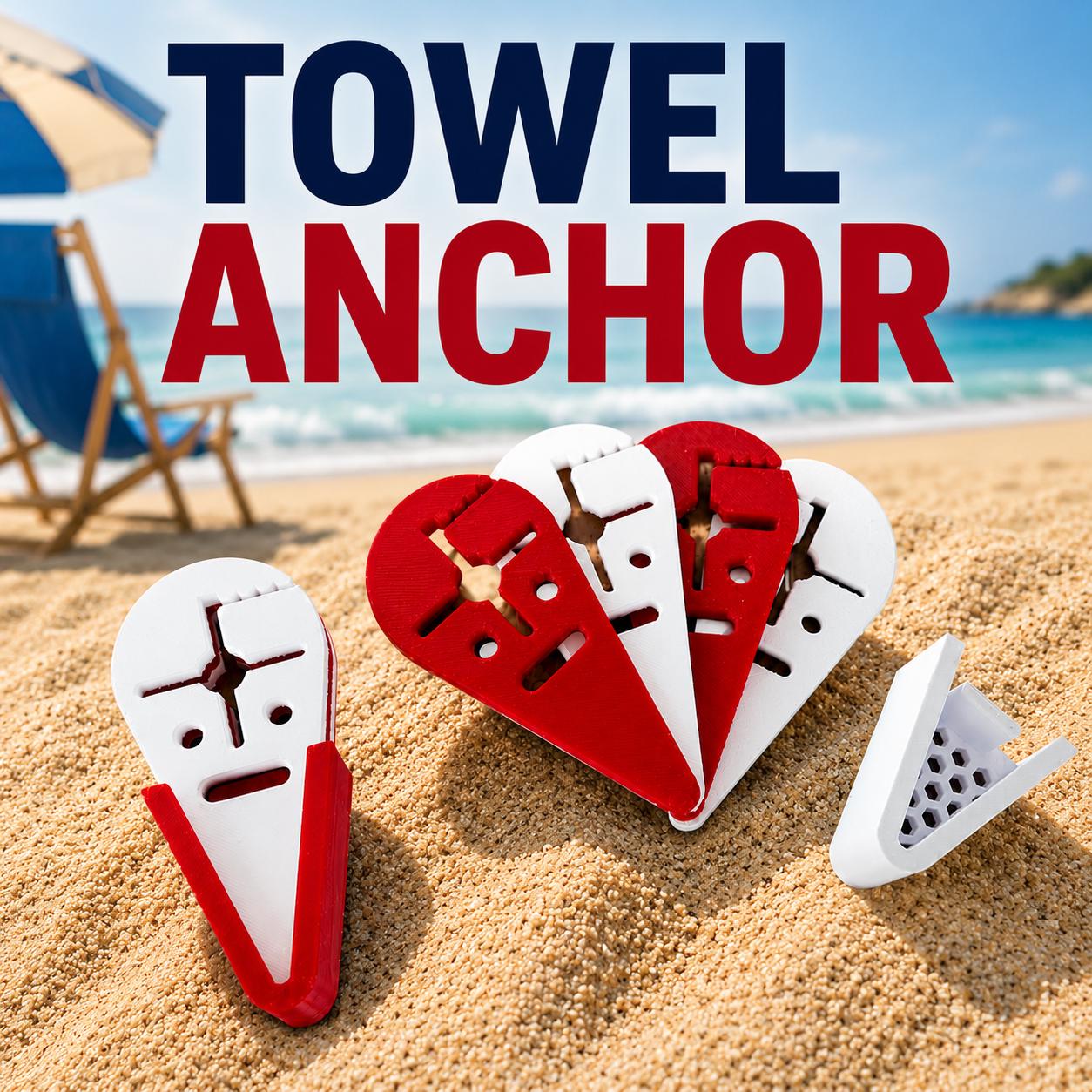 Beach Towel Anchors Set of 4 Windproof Sand Towel Holders