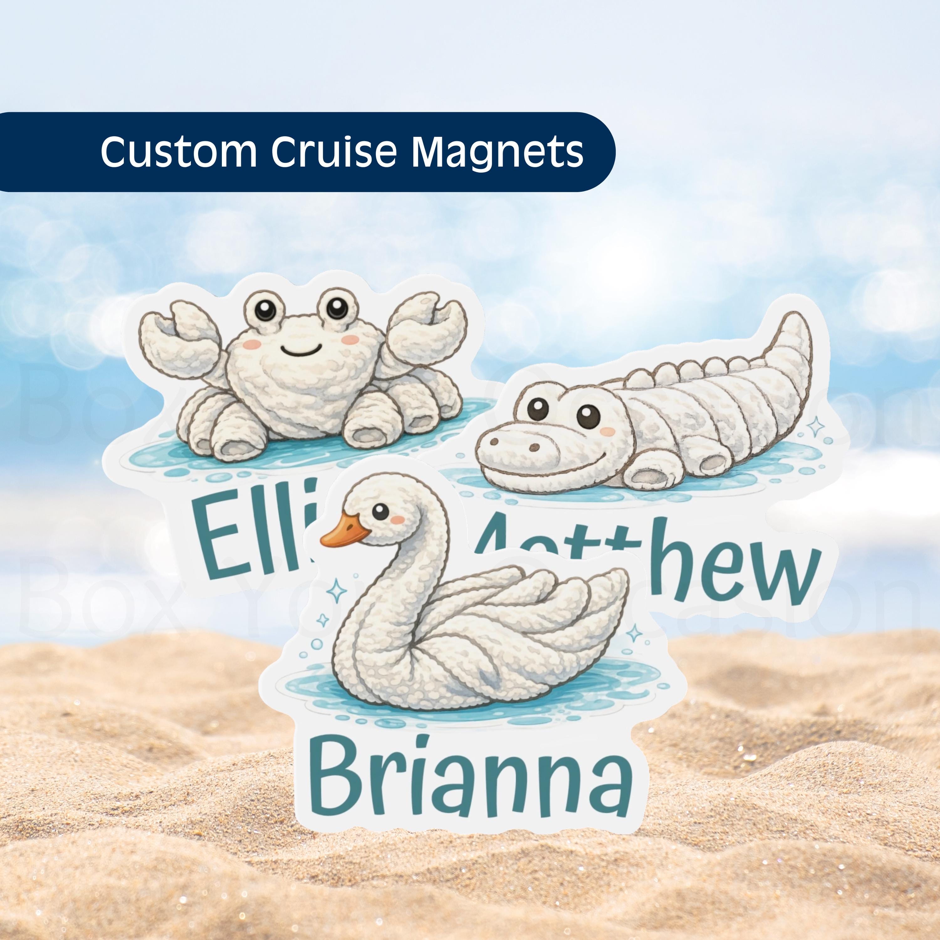 Towel Animals Cruise Door Magnet Personalized Cruise Door