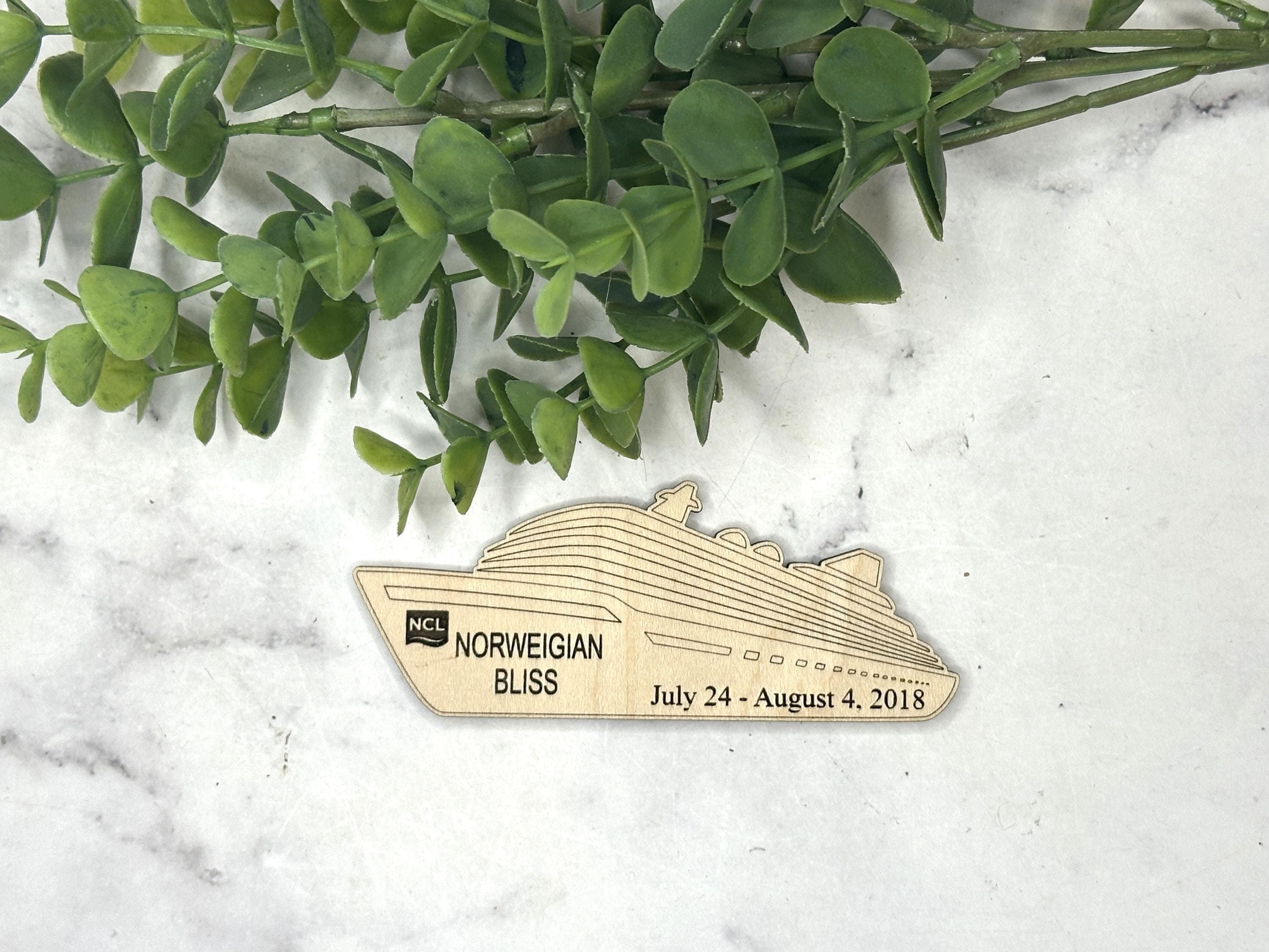 Cruise Door Magnets Personalized Laser Engraved Fish