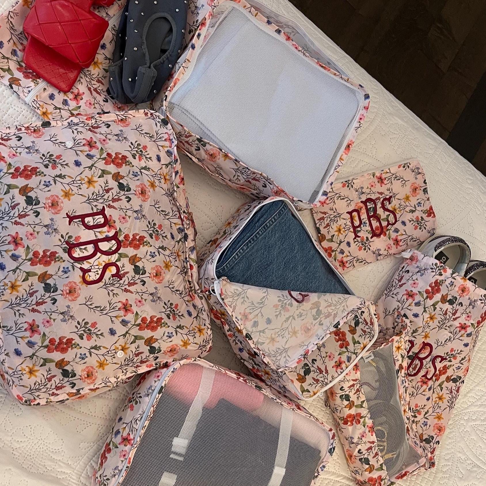 Personalized Packing Cubes Embroidered Travel Organizer