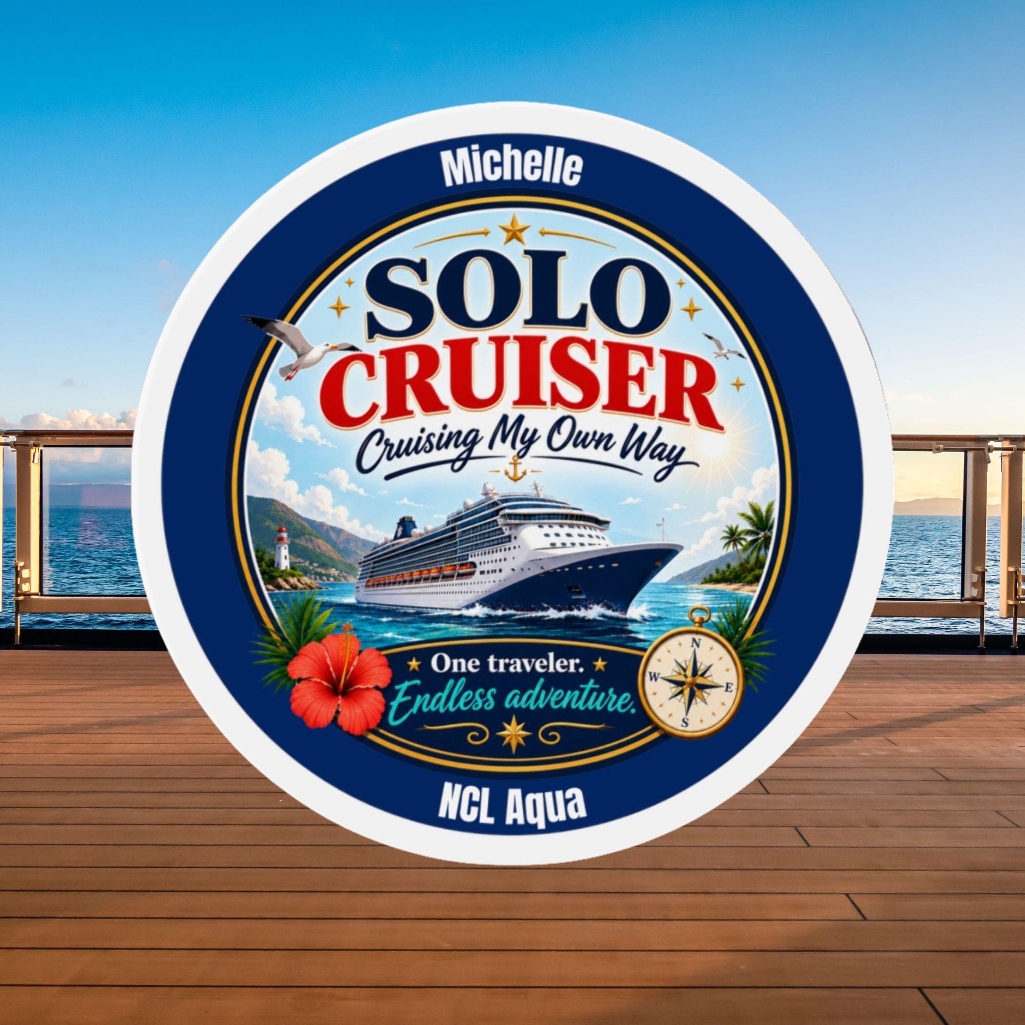 Personalized Solo Cruise Door Magnet, Cruise Door
