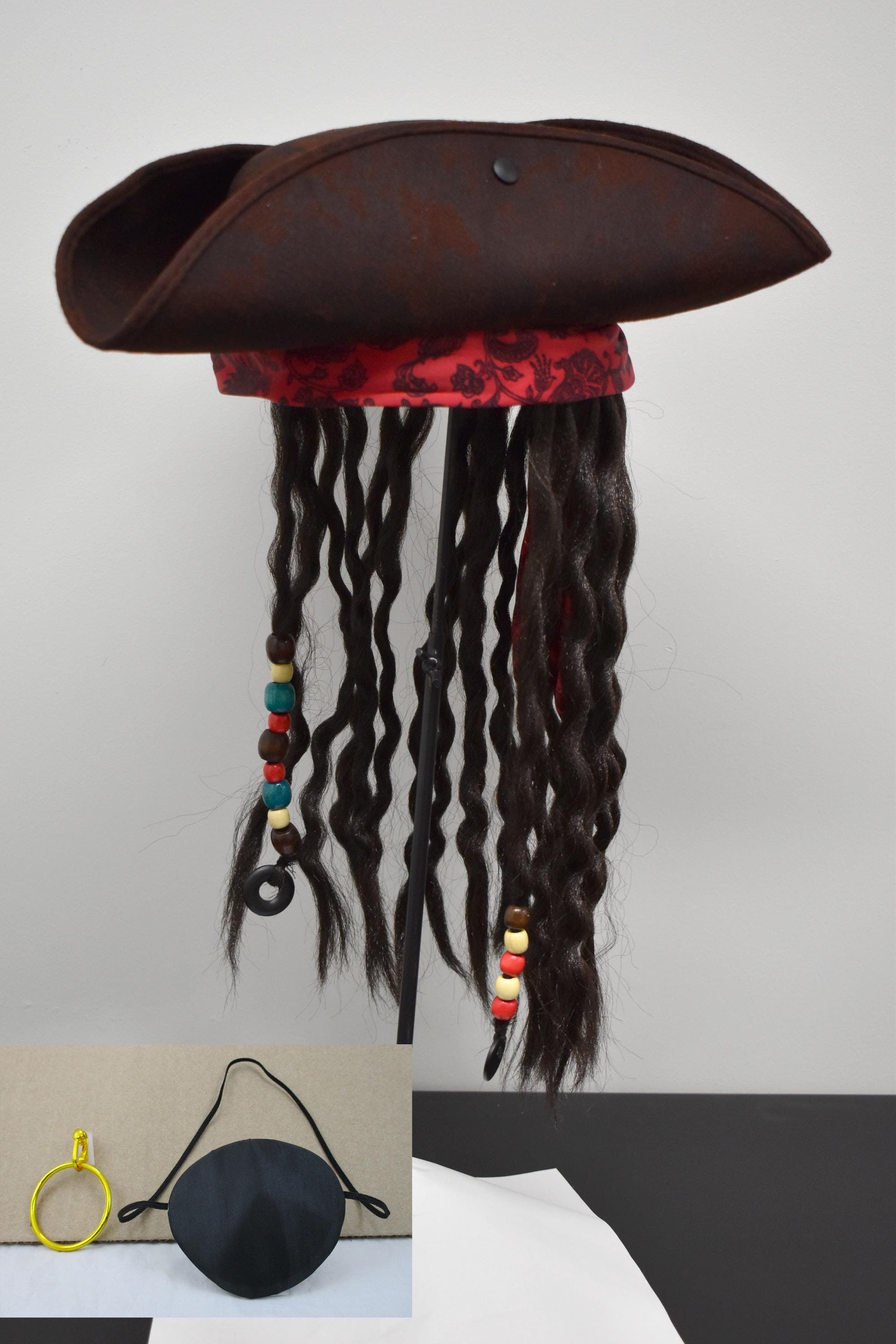 Child Size Deluxe Buccaneer Caribbean Tricorn Pirate Hat