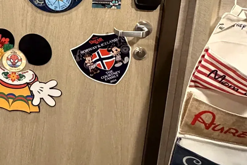 Personalized fish extender pockets on a cruise door